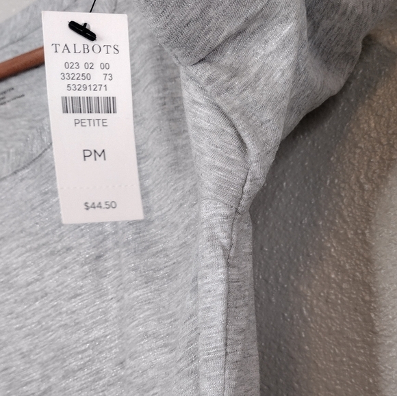 NWT Talbots Petite Women's Metallic Summer Pullover Short Sleeve Tee Size MP - Picture 8 of 14